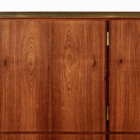 Exceptional Mid Century Danish Modern Floating Rosewood Wall Cabinet 1950s