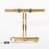 Vintage Tubular Brass Table Lamp by Casella Lighting, 1970s