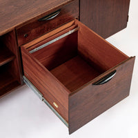 Mid Century Walnut Wood File Cabinet Credenza by Jens Risom