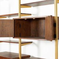 Mid Century Omni Wood Modular Wall Unit Shelving & Bookcase by George Nelson