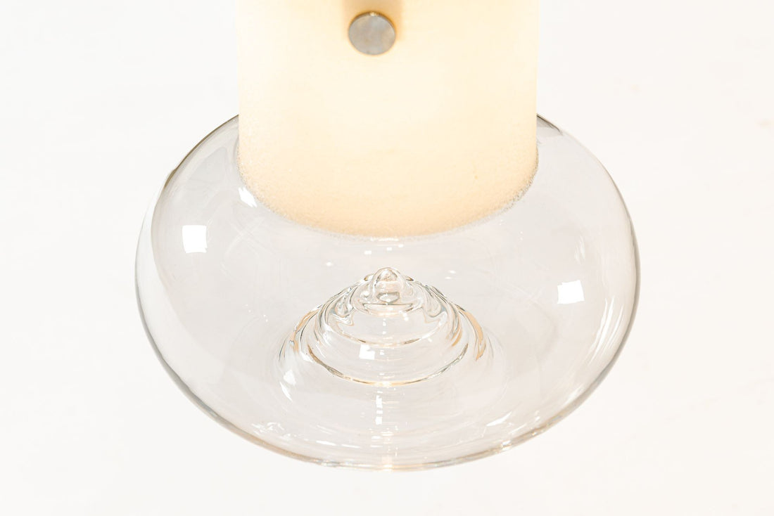 Mid Century Swedish Modern Glass Pendant Lamp by Orrefors