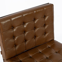 Pair Vintage Brown Tugendhat Lounge Chairs by Mies van der Rohe for Knoll 1960s