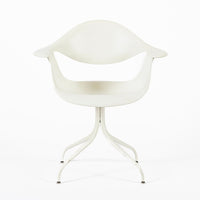 Mid Century White Swag Chairs by George Nelson for Herman Miller