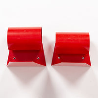 Antique English Art Deco Red Metal Bookends 1940s