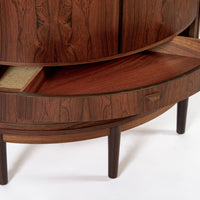 Mid Century Danish Modern Rosewood Corner Cabinet 1960s