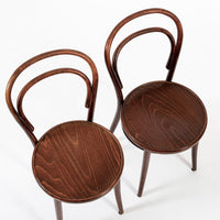 Vintage Bent Wood Cafe Bistro Chairs by Drevounia, Set of 8