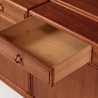 Large Mid Century Swedish Teak Wood Bookshelf Wall Unit by Bodafors