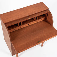 Mid-Century Teak Rolltop Secretary Desk by Egon Ostergaard, Made in Sweden