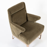 Restored 1940s Art Deco Lounge Chair Mink Mohair, Matching Sofa Available