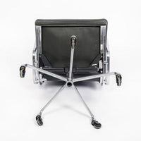 Dark Gray Leather Office Chair by Eames for Herman Miller Aluminum Group