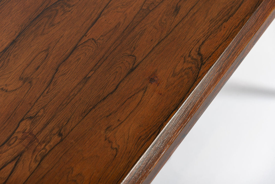 Vintage Danish Modern Long Rosewood Coffee Table by Johannes Andersen 1960s