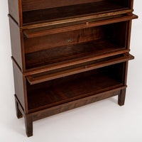 Antique Tall Mahogany Wood Barrister Bookcase Cabinet Six Shelf