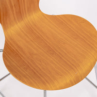 Danish Modern Wood Stools Series 7 by Arne Jacobsen for Fritz Hansen