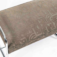 Antique Hoffmann Bauhaus Daybed Bench for Howell, Art Deco Chrome Tubular Steel Bench, 1940s