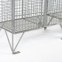 Pair British Industrial Metal Wire Mesh Locker Sets, Made in the UK