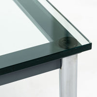 Bauhaus LC10-P Low Glass Coffee Table by Le Corbusier for Cassina