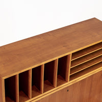 Exceptional Mid Century Danish Drop-Front Secretary Desk & Wall Shelf by Ditzel