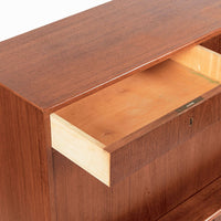 Mid-Century Danish Modern Teak Secretary Desk Cabinet 1960s