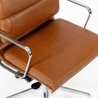 Herman Miller Eames Tall Brown Leather Desk Chair Soft Pad