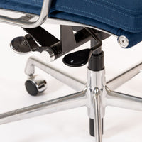 Herman Miller Eames Tall Navy Blue Fabric Desk Chair Soft Pad