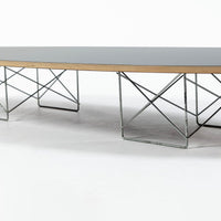 Eames Surfboard ETR Coffee Table for Herman Miller, Black Mid Century Modern Table