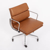 Mid Century Brown Leather Office Chair by Eames for Herman Miller 2000s