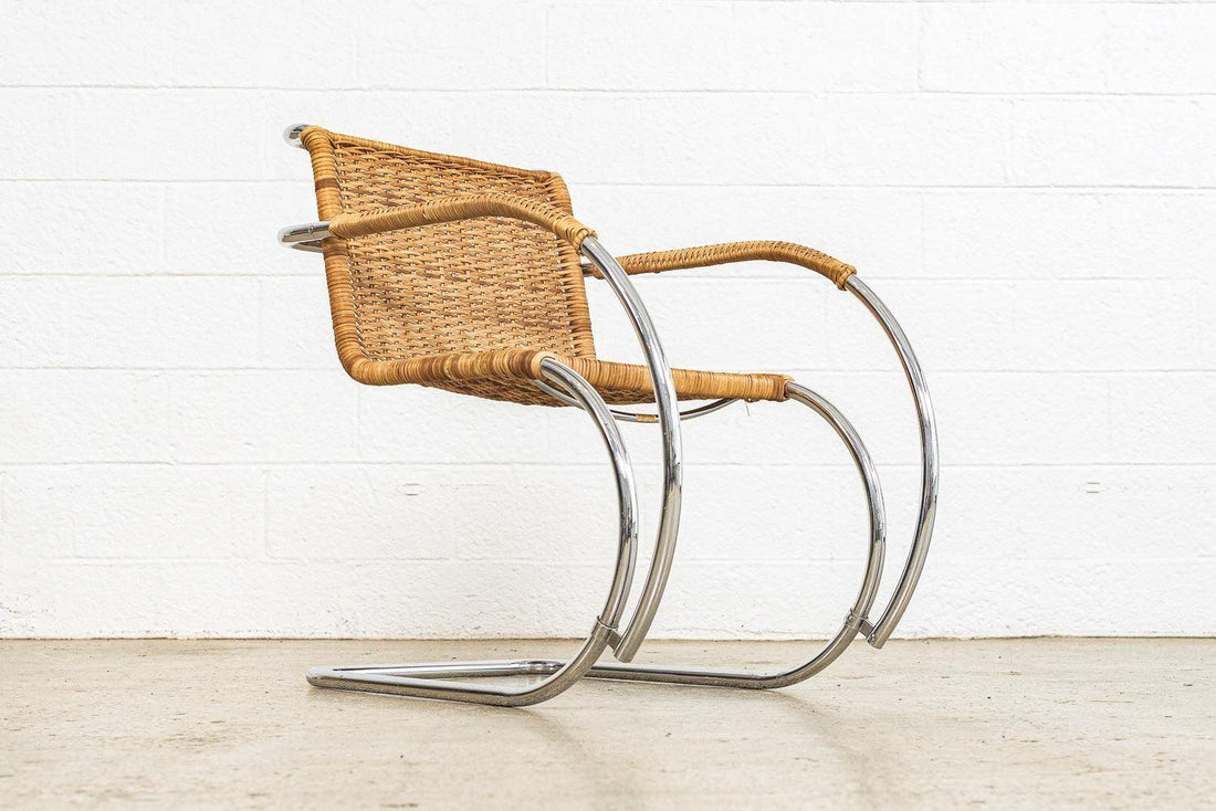 Mid Century Bauhaus MR 20 Arm Chair by Mies van der Rohe for Stendig 1970s