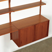 Large Mid Century Danish HG Teak Wood Modular Wall Unit Shelving & Bookcase