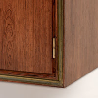 Exceptional Mid Century Danish Modern Floating Rosewood Wall Cabinet 1950s