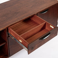 Mid Century Walnut Wood File Cabinet Credenza by Jens Risom