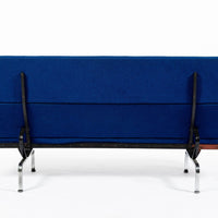 Mid Century Blue Sofa Compact by Eames for Herman Miller 1970s