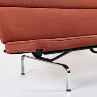 Mid Century Orange Sofa Compact by Eames for Herman Miller