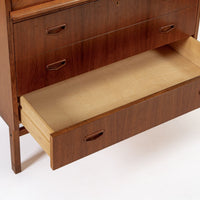 Mid Century Swedish Teak Rolltop Secretary Desk by Egon Ostergaard