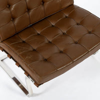 Pair Vintage Brown Tugendhat Lounge Chairs by Mies van der Rohe for Knoll 1960s