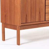 Mid Century Danish Teak Wood Credenza Sideboard Cabinet