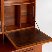 Mid Century Danish Teak Bookcase Wall Unit Cabinet