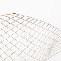 Mid Century White & Black Diamond Wire Chair by Bertoia for Knoll