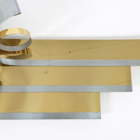 Large Vintage Mid Century Metal Ribbon Wall Art Sculpture by Curtis Jere 1980s