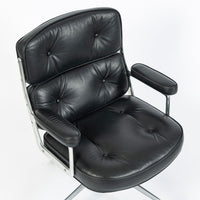 Eames Time Life Executive Lobby Chair Herman Miller Black Leather Office Chair