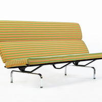 Eames Sofa Compact for Herman Miller, Alexander Girard Maharam Striped Fabric, 2 Available