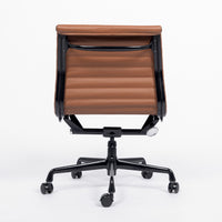 Mid Century Brown Leather Office Chair by Eames for Herman Miller