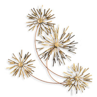 Vintage Mid Century Metal Wall Art Sculpture by Curtis Jere, 1983