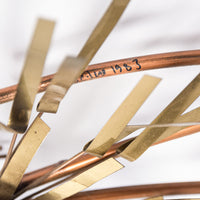 Vintage Mid Century Metal Wall Art Sculpture by Curtis Jere, 1983