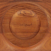Danish Modern Large Teak Wood Bowl by Henning Koppel for Georg Jensen, 1960s