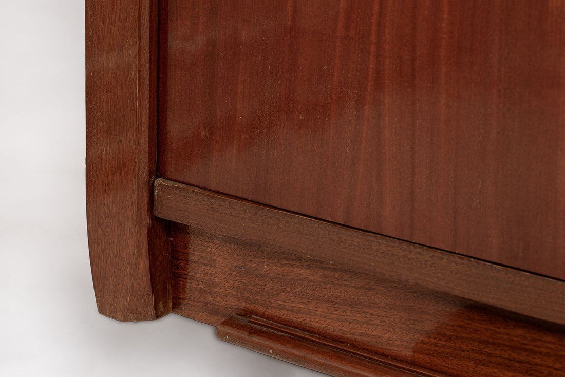 Antique French Art Deco Mahogany Sideboard Cabinet by Andre Sornay