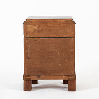 Antique Art Deco Small Wood Side Cabinet or Nightstand 1940s