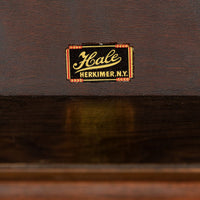 Antique Tall Mahogany Wood Barrister Bookcase Cabinet Six Shelf