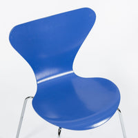 Blue Danish Modern Dining Chair Series 7 by Arne Jacobsen for Fritz Hansen
