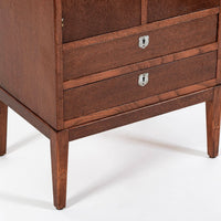 Antique Art Deco Scandinavian Small Oak Wood Side Cabinet or Nightstand 1950s