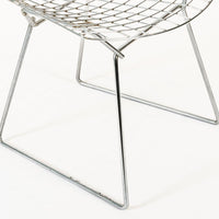 Mid Century Modern Silver Wire Dining Side Chairs by Harry Bertoia for Knoll